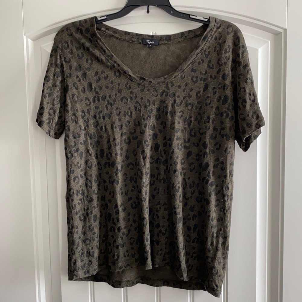 Olive cheetah top